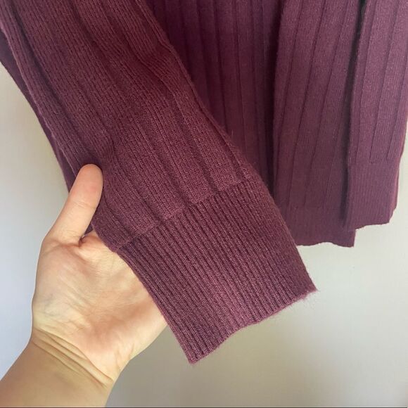 Nordstrom NWT Burgundy Stem Turtleneck Ribbed Sweater Size XXL - Picture 3 of 7